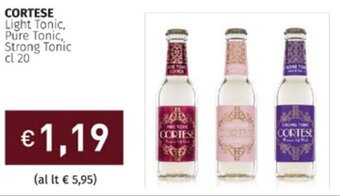 Prezzemolo e Vitale Cortese Light Tonic, Pure Tonic, Strong Tonic cl 20 offerta