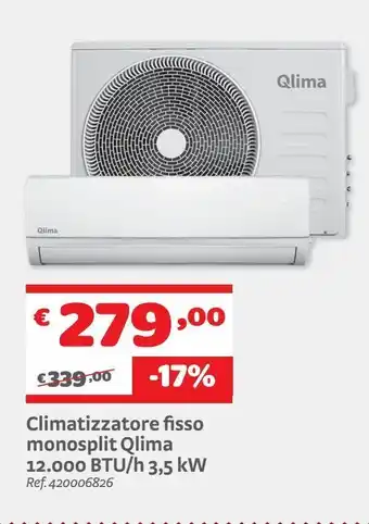 Climatizzatore fisso monosplit qlima