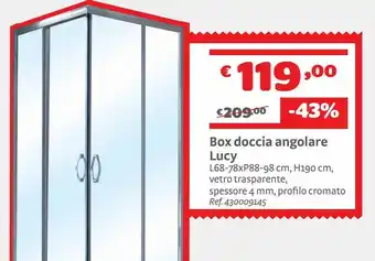 Box doccia angolare lucy