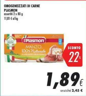 Coop Plasmon Omogeneizzati Di Carne 160 G offerta