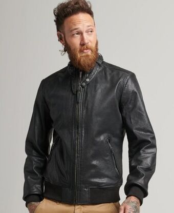 Giacca bomber in pelle