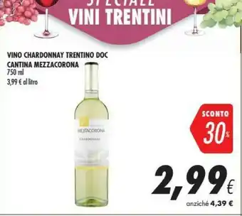 Coop Mezzacorona Vino Chardonnay Trentino DOC offerta