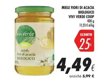 Coop Coop - Miele Fiori Di Acacia Biologico Vivi Verde 400 G(ml) offerta