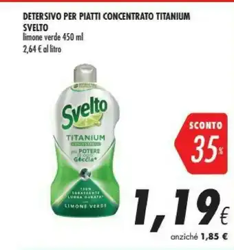 Coop Svelto Detersivo Per Piatti Concentrato Titanium Limone Verde offerta