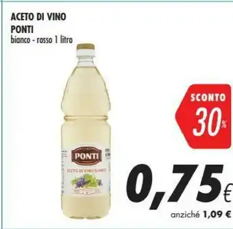 Coop Ponti Aceto Di Vino Rosso 1000 G(ml) offerta