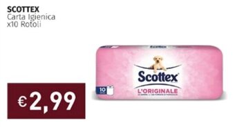 Prezzemolo e Vitale Scottex Carta Igienica x10 Rotoli offerta