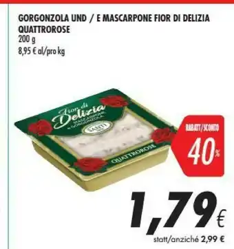 Coop Santi Quattrorose Gorgonzola Und /mascarpone Fior Di Delizia offerta
