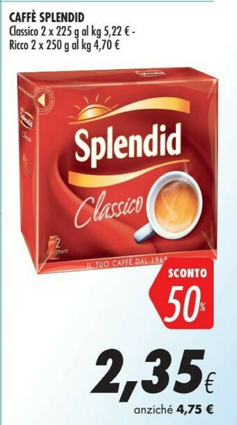 Coop Splendid Caffè Classico offerta