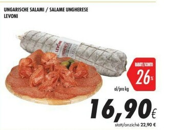 Coop Levoni Salame Ungherese offerta