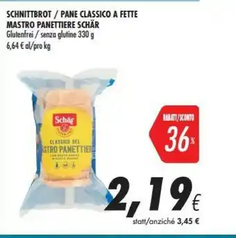 Coop Schar Pane Classico A Fette Mastro Panettiere offerta