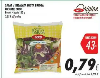 Coop Origine Coop Insalata Mista Briosa offerta