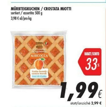 Coop Forno Miotti - Crostata Albicocca 500 g(ml) offerta