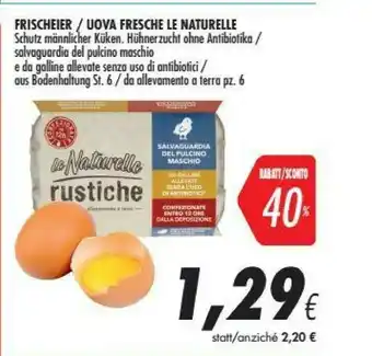 Coop Le Naturelle 6 Uova Grandi Fresche Da Allevamento A Terra offerta