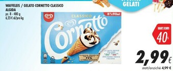 Coop Algida Cornetto Classico Formato Speciale 480 G(ml) offerta