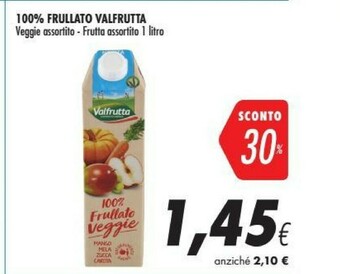Coop Valfrutta 100% Frullato Veggie Mango Mela Zucca Carota offerta