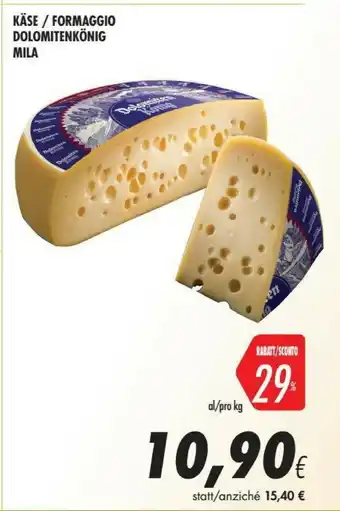 Coop Mila Formaggio Dolomitenkònig offerta