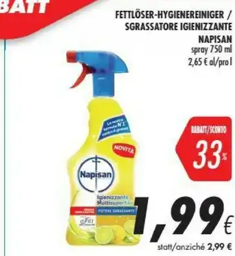 Coop Napisan Sgrassatore Igienizzante offerta