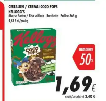 Coop Coco Kellogg's Cereali Pops offerta