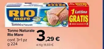 Carrefour Market Rio Mare Tonno Al Naturale offerta