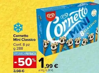 Carrefour Market Algida Cornetto Mini Classico Parfum Vanille 288 G(ml) offerta