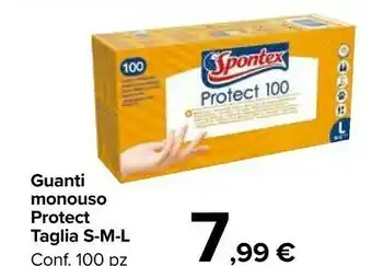 Carrefour Market Crispo Spontex Extra 100 Guanti Igienici 100 Pezzo(i) offerta