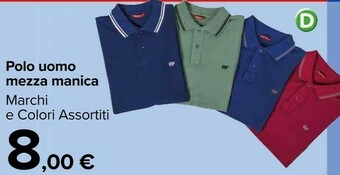 Carrefour Market Polo Uomo Mezza Manica offerta