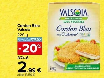 Carrefour Market Valsoia Cordon bleu offerta