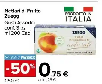 Carrefour Market Zuegg Skipper Pesca 200 G(ml) offerta