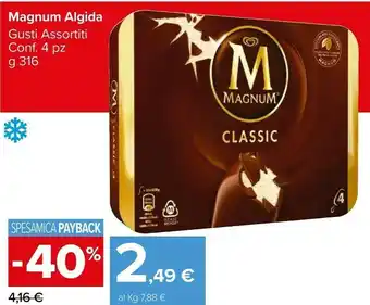 Carrefour Market Algida Magnum Classic 316 G(ml) offerta