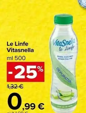 Carrefour Market Vitasnella Le Linfe Con Acqua Di Cocco Reidratante 500 G(ml) offerta