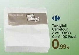 Carrefour Carrefour Tovaglioli 2 Veli offerta