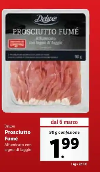 Deluxe Prosciutto Fumé Affumicato con legno di faggio 90 g