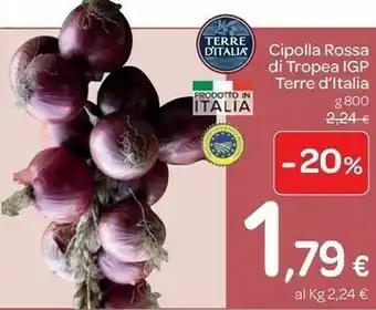 Carrefour Terre d'Italia Cipolla Rossa Di Tropea Igp 800 G offerta