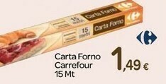 Carrefour Carrefour Carta Forno 15 Mt offerta