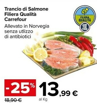 Carrefour Carrefour Trancio Di Salmone Filiera Qualità offerta