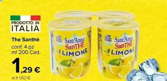Carrefour Sant'anna SanThè Al Limone 200 G(ml) offerta