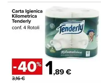 Carrefour Tenderly Carta Igienica Kilometrica offerta