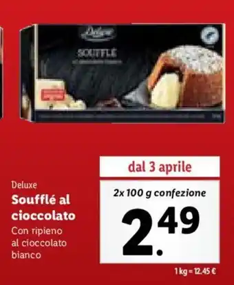 Deluxe Soufflé al cioccolato Con ripieno al cioccolato bianco 2x 100 g