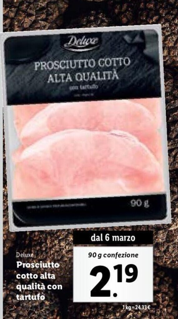 Deluxe Prosciutto cotto alta qualità con tartufo 90 g offerta di Lidl
