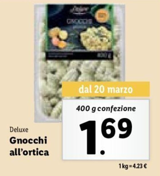 Deluxe Gnocchi all'ortica 400 g offerta di Lidl
