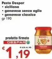 Despar Despar Pesto Siciliana offerta