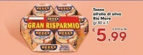 Despar Rio Mare Tonno All'Olio Di Oliva offerta