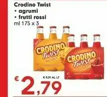 Despar Campari Crodino Twist Gusto Frutti Rossi offerta