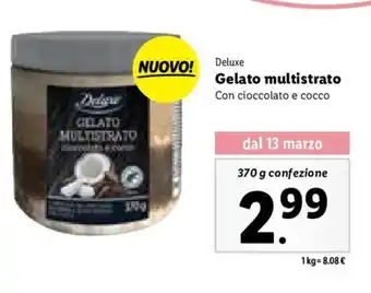 Deluxe Gelato multistrato Con cioccolato e cocco 370 g