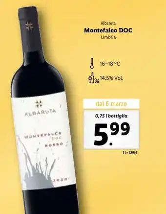 Albaruta Montefalco DOC Umbria 0,75 l