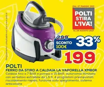 Euronics Polti Ferro Da Stiro A Caldaia La Vaporella offerta