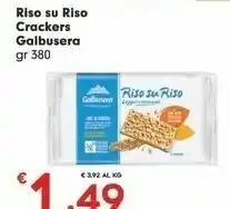 Despar Galbusera Riso Su Riso Cracker Con Riso Soffiato 380 G(ml) offerta