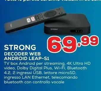 Euronics Strong Decoder Web Android Leap-S1 offerta