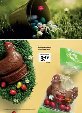 Lidl Favorina Gallina pasquale di cioccolato al latte 250 g offerta
