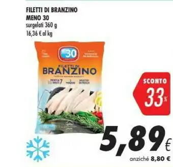 Coop Meno Filetti Di Branzino 360 G offerta